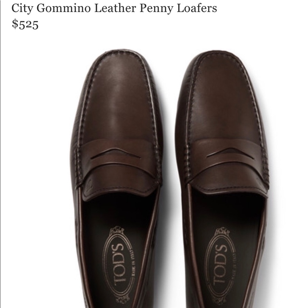 TODS City Gommino Leather Penny Loafers